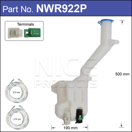 Washer Bottle With Washer Pump NWR922P - Nice Products | Universal Auto Spares
