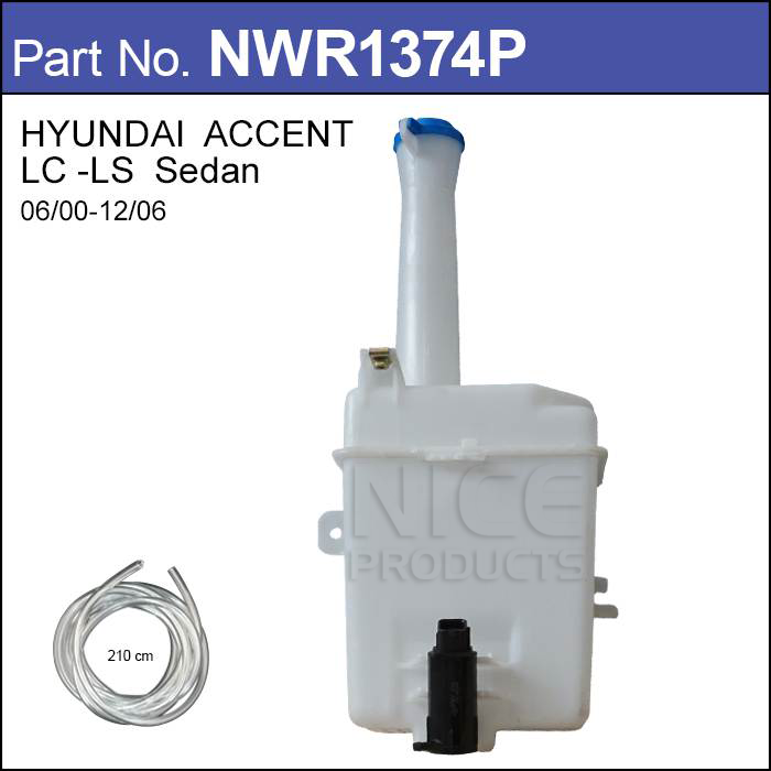 Washer Bottle With Washer Pump NWR1374P - Nice Products | Universal Auto Spares