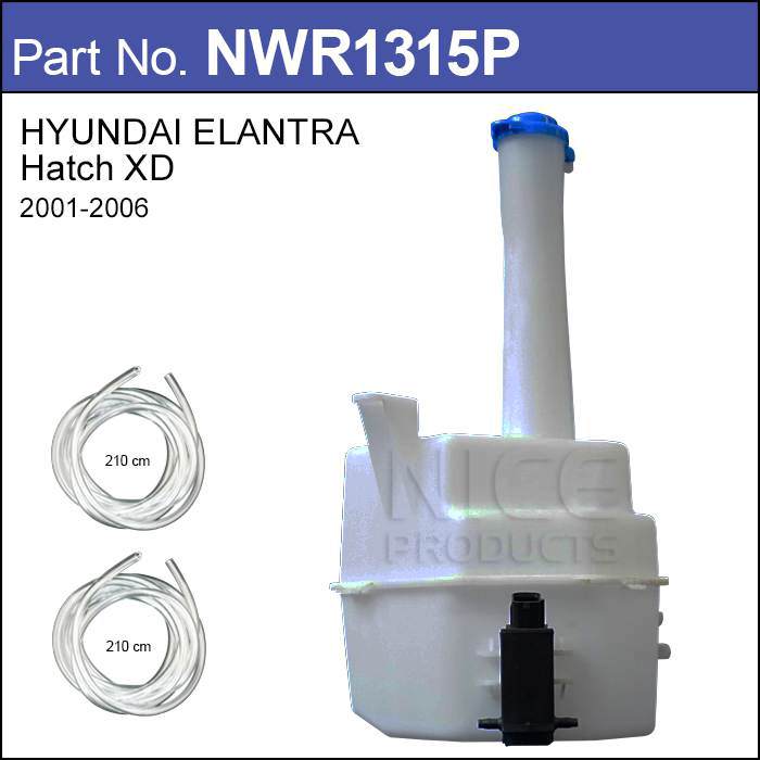 Washer Bottle With Washer Pump NWR1315P - Nice Products | Universal Auto Spares