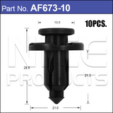 Fasteners Pkt 10 AF673-10 - Nice Products | Universal Auto Spares