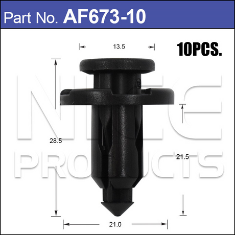 Fasteners Pkt 10 AF673-10 - Nice Products | Universal Auto Spares
