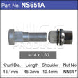 Stud & Nut NS651A - Nice Products | Universal Auto Spares