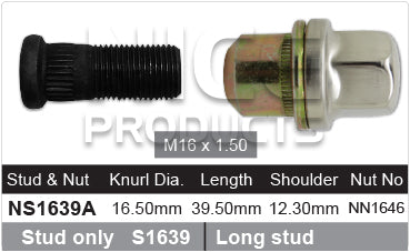 Stud & Nut NS1639A - Nice Products | Universal Auto Spares