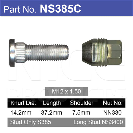 Stud & Nut NS385C - Nice Products | Universal Auto Spares