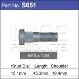 Wheel Stud S651 - Nice Products | Universal Auto Spares