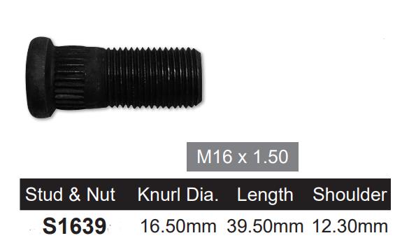 Wheel Stud S1639 - Nice Products | Universal Auto Spares