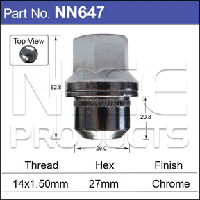 Wheel Nut NN647 - Nice Products | Universal Auto Spares