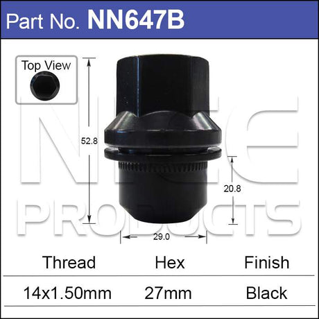 Wheel Nut NN647B - Nice Products | Universal Auto Spares