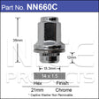 CHROME NUT-ROAD WHEEL NISSAN NN660C - Nice Products | Universal Auto Spares