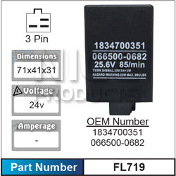 FLASHER RELAY FL719 - Nice Products | Universal Auto Spares