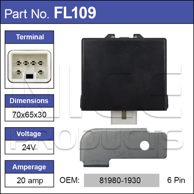 FLASHER RELAY FL109 - Nice Products | Universal Auto Spares