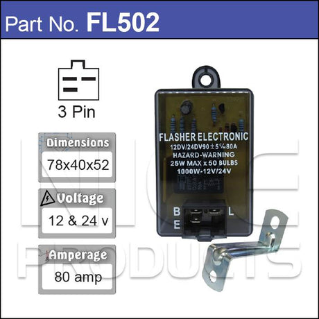 FLASHER RELAY FL502 - Nice Products | Universal Auto Spares