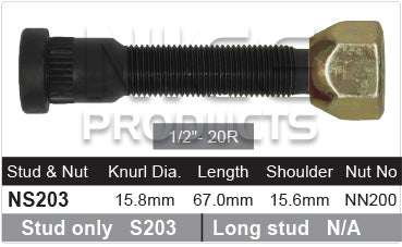 Stud & Nut NS203 - Nice Products | Universal Auto Spares
