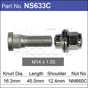 Stud & Nut NS633C - Nice Products | Universal Auto Spares