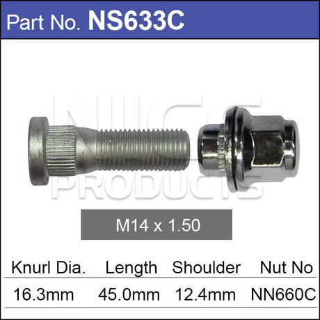 Stud & Nut NS633C - Nice Products | Universal Auto Spares