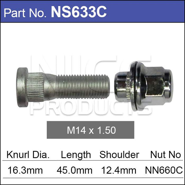 Stud & Nut NS633C - Nice Products | Universal Auto Spares