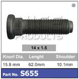 Wheel Stud S655 - Nice Products | Universal Auto Spares