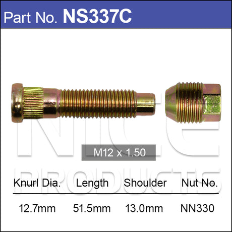 Stud & Nut NS337C - Nice Products | Universal Auto Spares