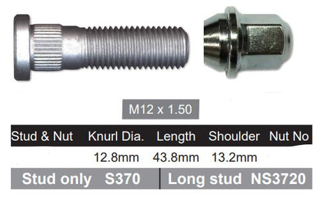 Stud & Nut NS370H - Nice Products | Universal Auto Spares