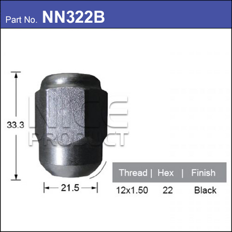 Wheel Nut NN322B - Nice Products | Universal Auto Spares