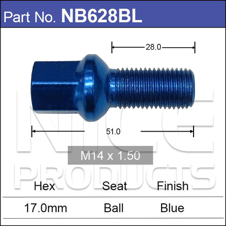 HEX BOLT NB628BL - Nice Products | Universal Auto Spares