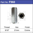 WHEEL NUT F960 - Nice Products | Universal Auto Spares