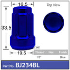SPLINE WHEEL NUT BJ234BL - Nice Products | Universal Auto Spares