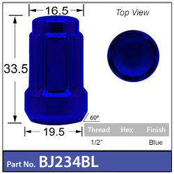 SPLINE WHEEL NUT BJ234BL - Nice Products | Universal Auto Spares