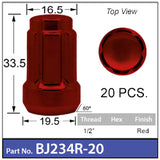 SPLINE WHEEL NUT BJ234R-20 - Nice Products | Universal Auto Spares
