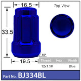 SPLINE WHEEL NUT BJ334BL - Nice Products | Universal Auto Spares