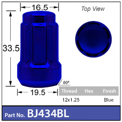 SPLINE WHEEL NUT BJ434BL - Nice Products | Universal Auto Spares