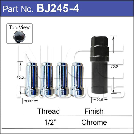 WHEEL SPLINE NUT BJ245-4 - Nice Products | Universal Auto Spares