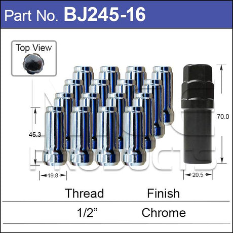 WHEEL SPLINE NUT BJ245-16 - Nice Products | Universal Auto Spares