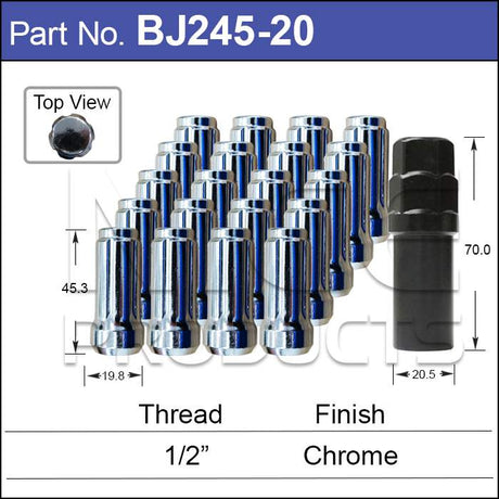 WHEEL SPLINE NUT BJ245-20 - Nice Products | Universal Auto Spares