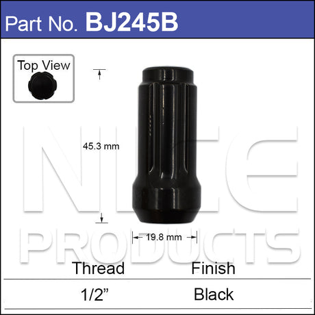 WHEEL SPLINE NUT BJ245B - Nice Products | Universal Auto Spares