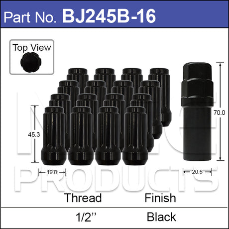 WHEEL SPLINE NUT BJ245B-16 - Nice Products | Universal Auto Spares