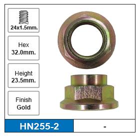Hub Nut Pair HN255-2 - Nice Products | Universal Auto Spares
