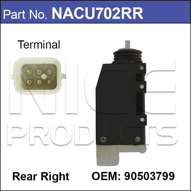 Door Lock Actuator NACU702RR - Nice Products | Universal Auto Spares