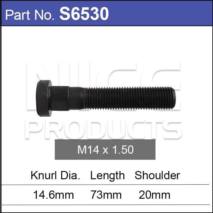 Long wheel stud S6530 - Nice Products | Universal Auto Spares