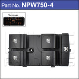 Power Window Switch NPW750-4 - Nice Products | Universal Auto Spares