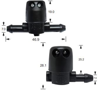 Windscreen Washer Nozzle Pair NWN7015 - Nice Products | Universal Auto Spares