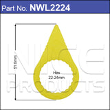 Yellow Wheel Nut Indicator 22mm-24mm NWL2224 - Nice Products | Universal Auto Spares