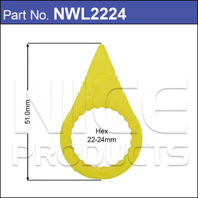 Yellow Wheel Nut Indicator 22mm-24mm NWL2224 - Nice Products | Universal Auto Spares