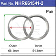 Aluminium Hub Rings NHR661541-2 - Nice Products | Universal Auto Spares