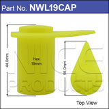 Yellow Capped 19mm Wheel Nut Indicator NWL19CAP - Nice Products | Universal Auto Spares