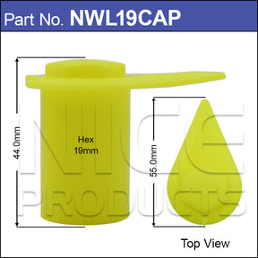Yellow Capped 19mm Wheel Nut Indicator NWL19CAP - Nice Products | Universal Auto Spares