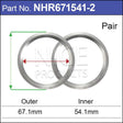 Aluminium Hub Rings NHR671541-2 - Nice Products | Universal Auto Spares