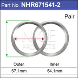 Aluminium Hub Rings NHR671541-2 - Nice Products | Universal Auto Spares