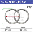 Aluminium Hub Rings NHR671561-2 - Nice Products | Universal Auto Spares