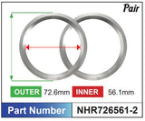 Aluminium Hub Rings NHR726561-2 - Nice Products | Universal Auto Spares